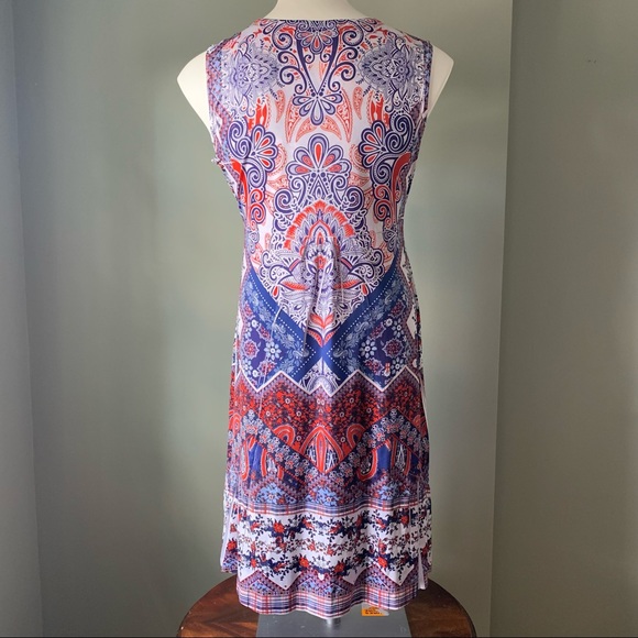 Printed Lightweight Sleeveless V-neck Summer Dress - Picture 5 of 8